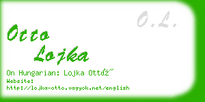 otto lojka business card